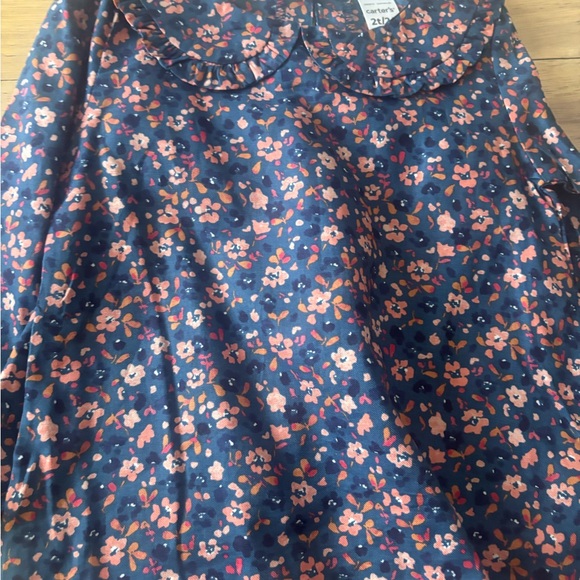 Carter's Navy Floral Top and Pink Leggings Set - Picture 2 of 5